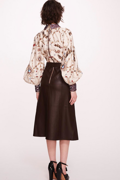 Long Billowy Sleeve Midi-Dress Long Billowy Sleeve Midi-Dress
