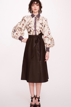 Long Billowy Sleeve Midi-Dress Long Billowy Sleeve Midi-Dress
