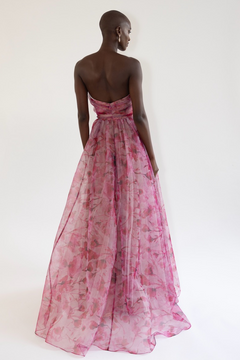 Strapless Flower Evening Dress Strapless Flower Evening Dress