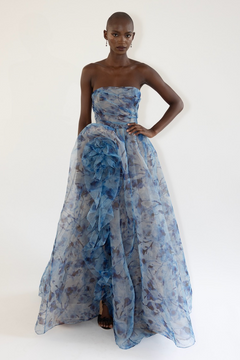 Strapless Flower Evening-Dress Strapless Flower Evening-Dress