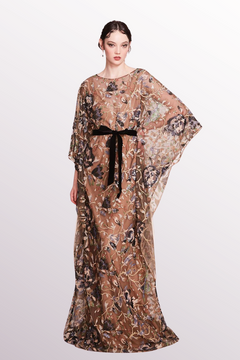 Draped Long Sleeve Tulle Dress Draped Long Sleeve Tulle Dress
