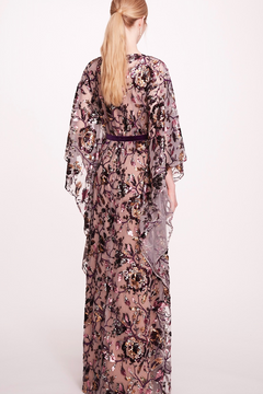 Draped Long Sleeve Tulle-Dress Draped Long Sleeve Tulle-Dress
