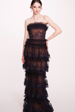 Strapless Tiered Tulle Dress Strapless Tiered Tulle Dress