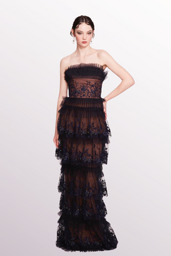 Strapless Tiered Tulle Dress Strapless Tiered Tulle Dress