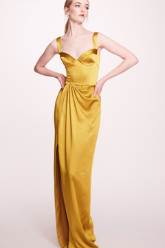 Sleeveless Satin Evening Dress