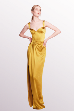 Sleeveless Satin Evening Dress