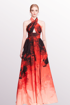 Sleeveless Halter Evening-Dress Sleeveless Halter Evening-Dress