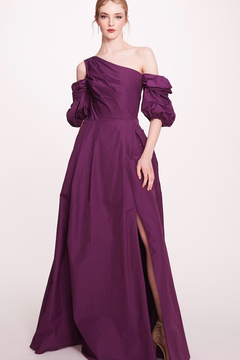 One Shoulder Taffeta Dress