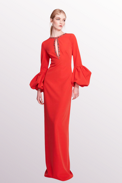 Long Sleeve Crepe Dress Long Sleeve Crepe Dress