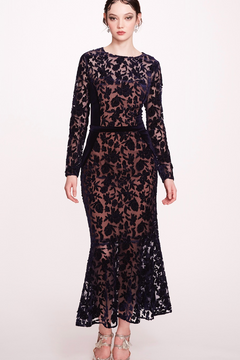 Velvet Cutwork Midi Dress Velvet Cutwork Midi Dress