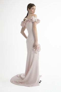 Off Shoulder High-Low Gown Off Shoulder High-Low Gown