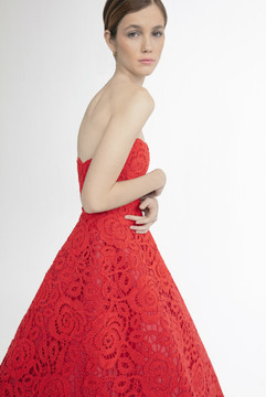 Strapless Midi with Plunging Neckline Strapless Midi with Plunging Neckline