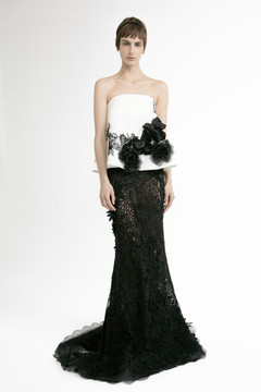 Strapless Top with Slim Skirt Strapless Top with Slim Skirt