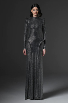Crystal Studded Jersey Gown Crystal Studded Jersey Gown