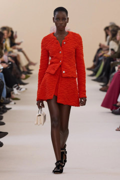 Textured Bouclé Jacket with Mini Skirt Textured Bouclé Jacket with Mini Skirt