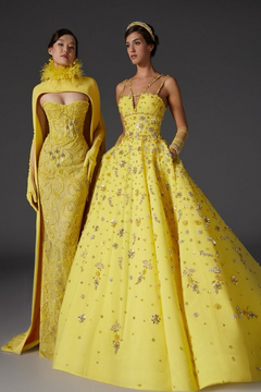 Fully Embroidered Gown with Cape Fully Embroidered Gown with Cape