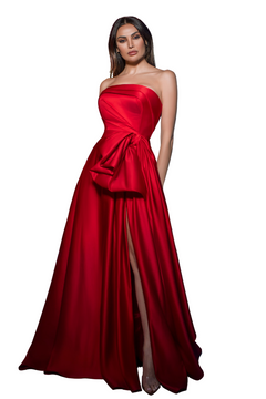 Strapless Satin Evening Dress Strapless Satin Evening Dress