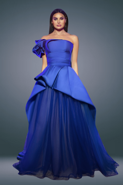 Strapless Draping Evening Gown Strapless Draping Evening Gown