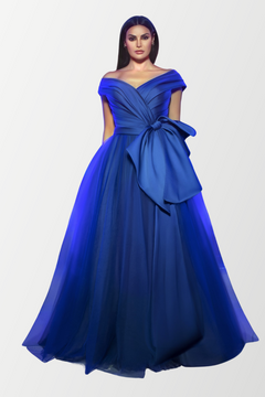 Off-Shoulder Dramatic Bow Gown Off-Shoulder Dramatic Bow Gown