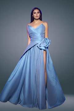 Strapless Taffeta Bow Gown Strapless Taffeta Bow Gown