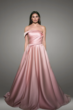 Single Off-Shoulder Evening Gown Single Off-Shoulder Evening Gown