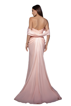 Off-Shoulder Crepe Evening Dress Off-Shoulder Crepe Evening Dress