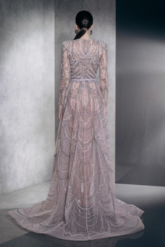 Fully Embellished A-Line Long Sleeve Gown Fully Embellished A-Line Long Sleeve Gown