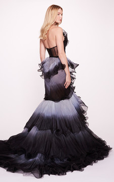 Strapless- Ruffled Gown Strapless- Ruffled Gown