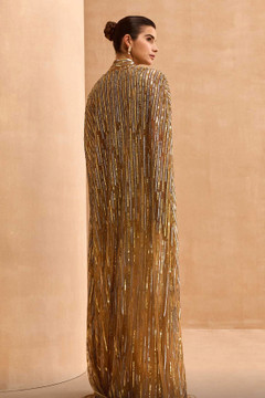 Fully Embellished Gown with Cape Fully Embellished Gown with Cape