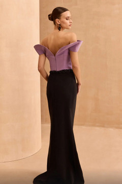 Off Shoulder Slim Slit Gown Off Shoulder Slim Slit Gown
