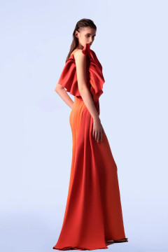 Sleeveless Ruched Draping Gown Sleeveless Ruched Draping Gown