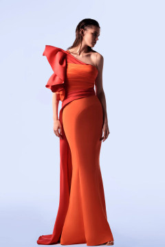 Sleeveless Ruched Draping Gown Sleeveless Ruched Draping Gown
