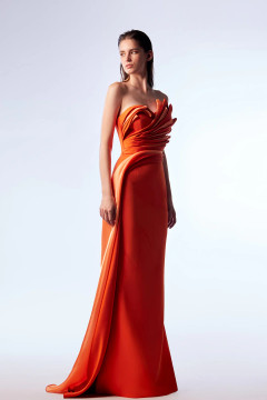 Sleeveless Ruched Draped Gown Sleeveless Ruched Draped Gown