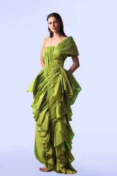 One-Shoulder Side Draped Gown One-Shoulder Side Draped Gown