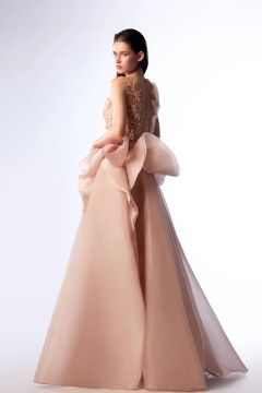 Embroidered Floral Sleeveless Gown Embroidered Floral Sleeveless Gown