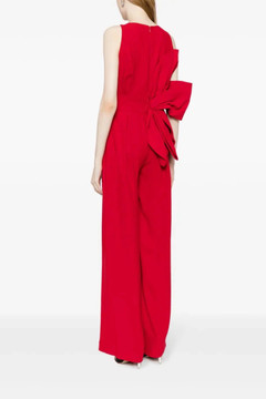 Oversized Bow Crepe Jumpsuit Oversized Bow Crepe Jumpsuit