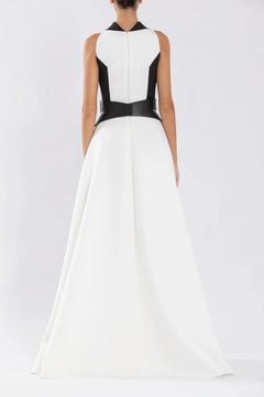 Neoprene Gown with Contrasting Cuts Neoprene Gown with Contrasting Cuts