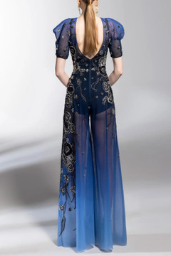 Gradient Printed Tulle Jumpsuit Gradient Printed Tulle Jumpsuit