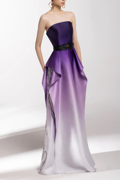 Mikado Strapless Gown with Beading Mikado Strapless Gown with Beading