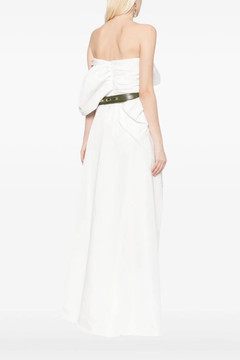 Off the Shoulder Taffeta Printed Gown Off the Shoulder Taffeta Printed Gown