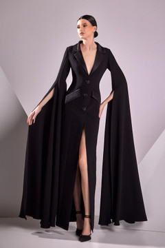 Crepe Cady and Satin Duchesse Gown Crepe Cady and Satin Duchesse Gown
