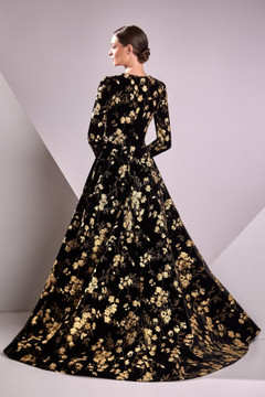 Velvet Devoré A-Line Gown Velvet Devoré A-Line Gown