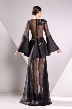 Tulle, Mikado and Lace Gown Tulle, Mikado and Lace Gown