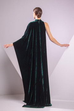 Velvet Devoré Cape Sleeve Gown Velvet Devoré Cape Sleeve Gown