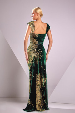 Velvet Devoré Cap Sleeve Gown Velvet Devoré Cap Sleeve Gown