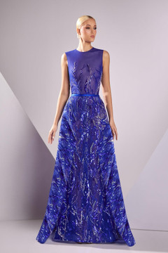 Handmade Embroidered Gown with Overskirt Handmade Embroidered Gown with Overskirt