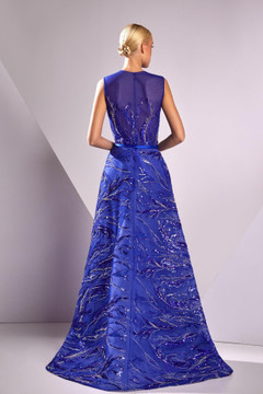 Handmade Embroidered Gown with Overskirt Handmade Embroidered Gown with Overskirt