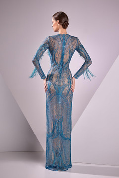 Lace Gown with Charleston Fringe Lace Gown with Charleston Fringe