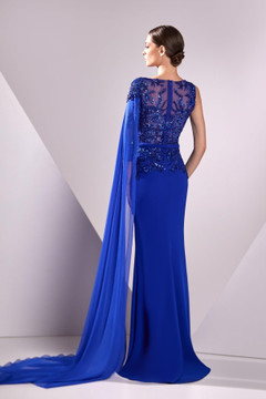 Crepe Cady and Chiffon Gown Crepe Cady and Chiffon Gown