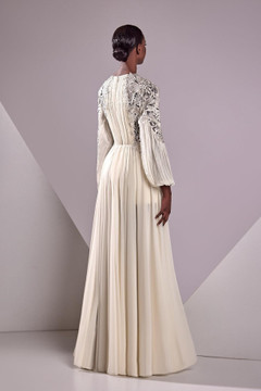 Chiffon and Guipure Gown Chiffon and Guipure Gown